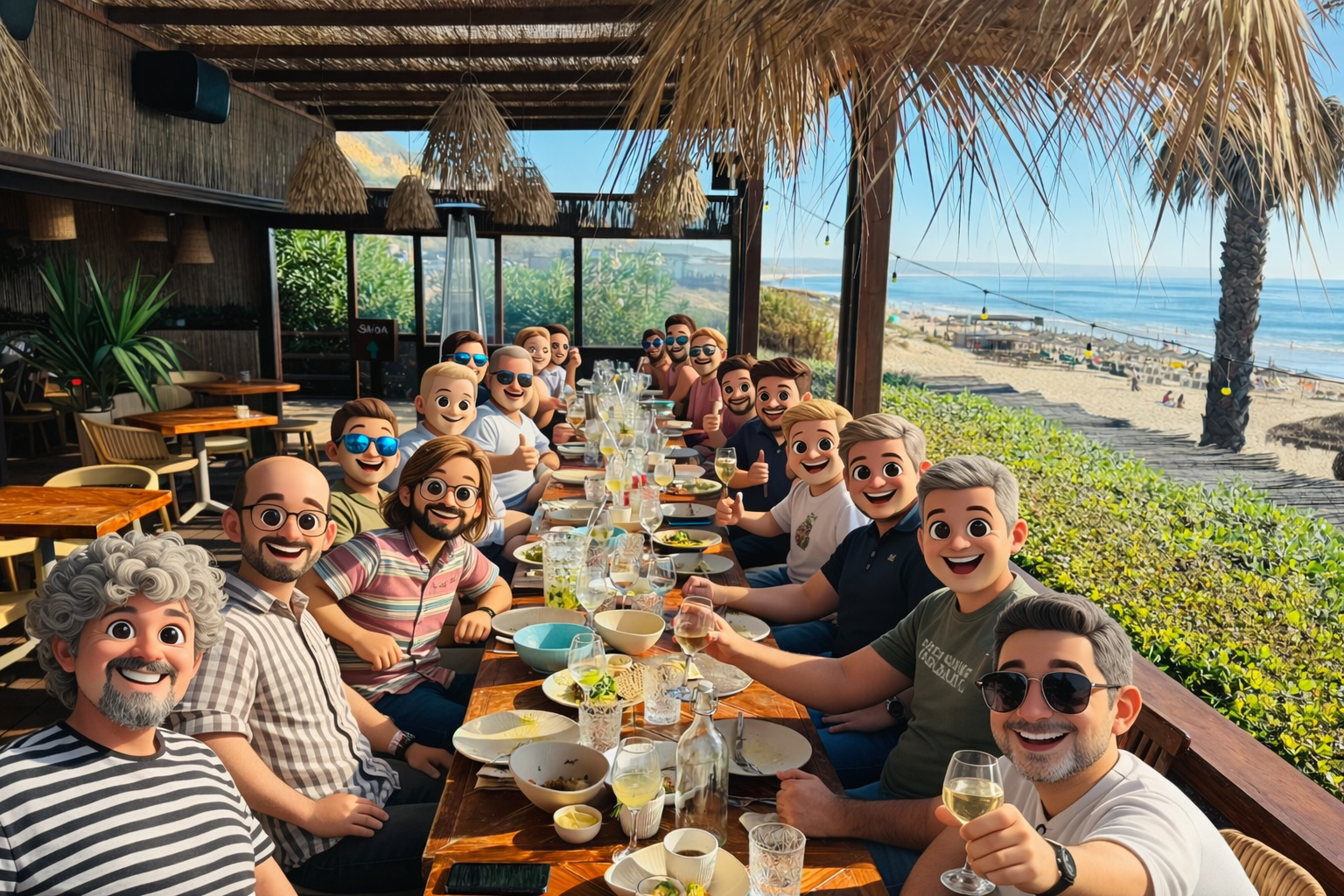 Healy Hudson Portugal team at a beach event in Lisbon
